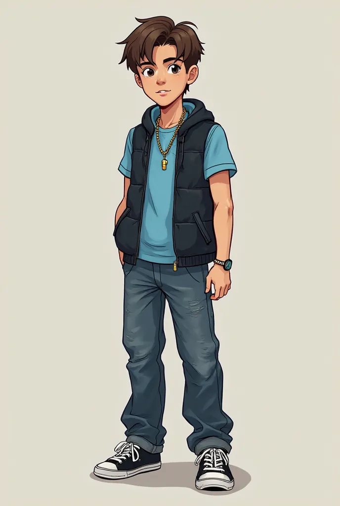 Alan is a 17-year-old with an athletic body, he has 1,75m, short brown hair and brown eyes,he became an agent of the paranormal order and usually wears casual clothes, wearing a basic cyan blue shirt,some necklaces and basic baggy jeans with casual shoes,h...