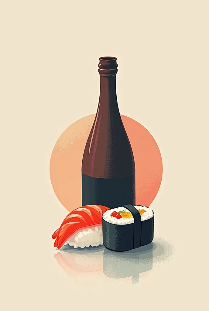 Create a sushi imagotype called umami and sake 