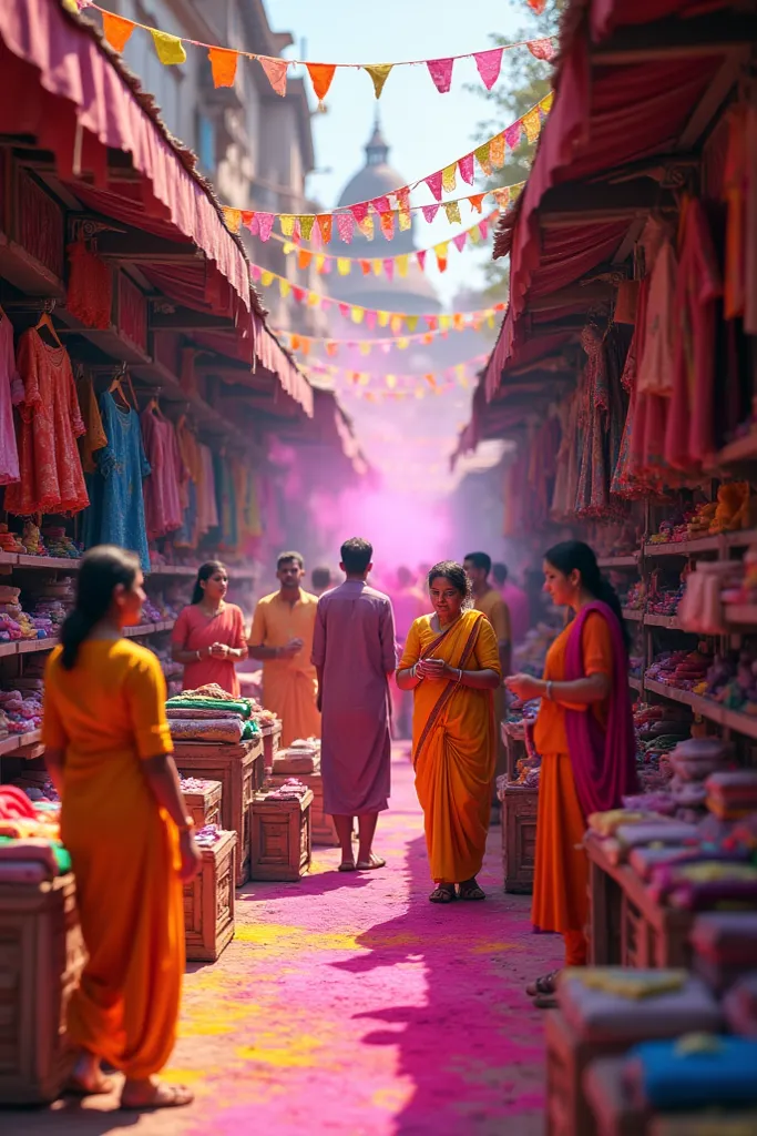 Clothes shop Holi wishes 