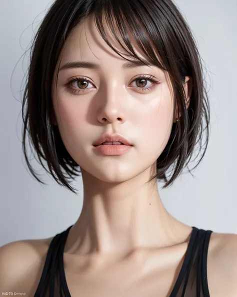 zydG, 1girl, detailed skin, looking at viewer, brown eyes, (short hair with bangs:1.2), (medium breasts:1.0), (medium areolae:0.8), 
(photorealistic:1.4), (best quality:1.0), (ultra highres:1.0), 8k, RAW photo, (masterpiece:0.2), (pureerosface_v1:0.5)