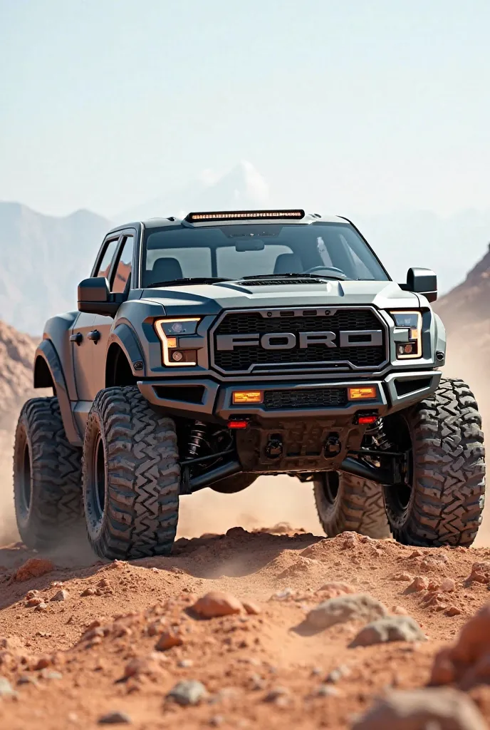 Combination of a Ford Raptor vehicle with a Humer H1 