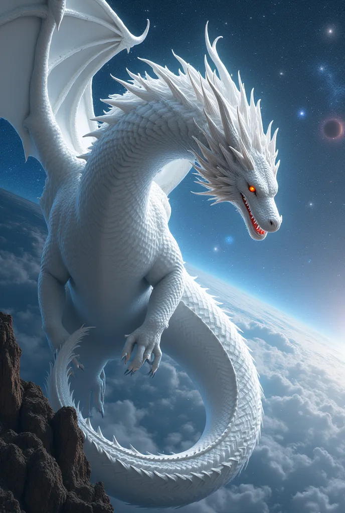 I want a white dragon bigger than a planet 