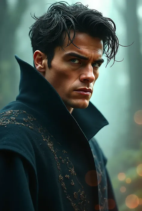 Henry Cavill is in his wizard look and he is 30 year old without beard