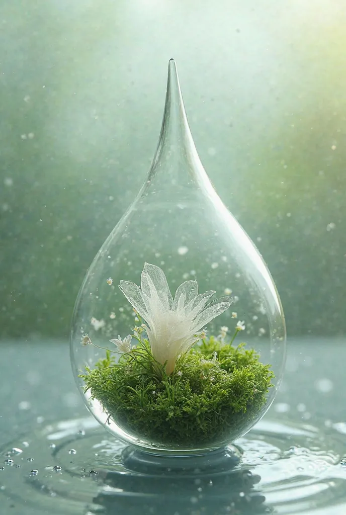 a minimalist world in a drop of water they communicate by means of sound waves and their habitat is similar to moss where they live is inside a flower and are fed by a gas expelled by the moss 