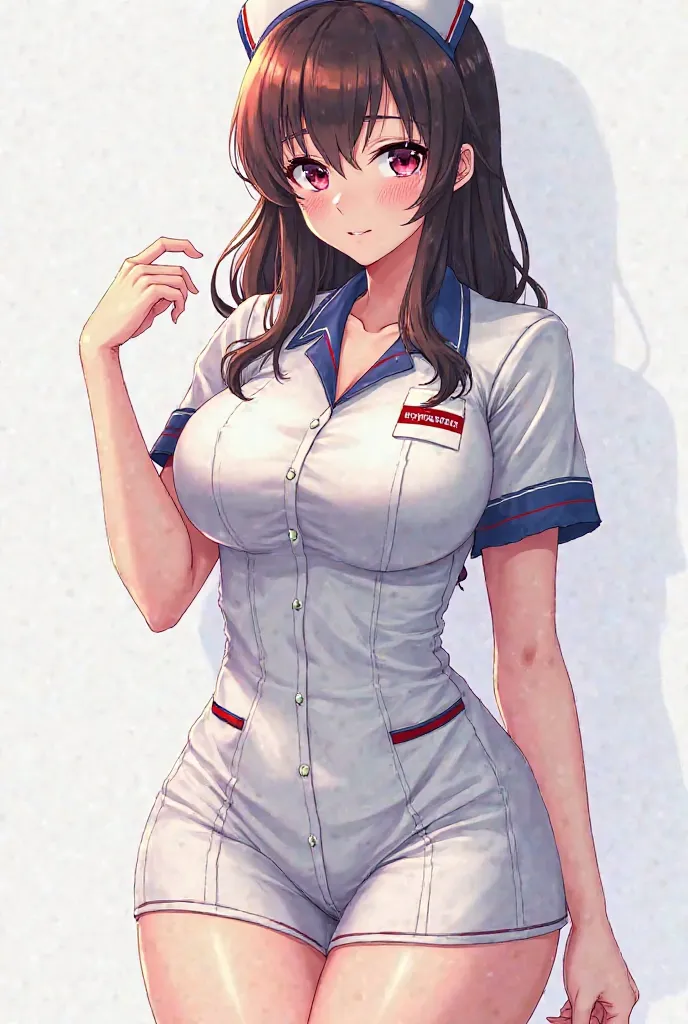 Anime nurse with big brest short 
dress
