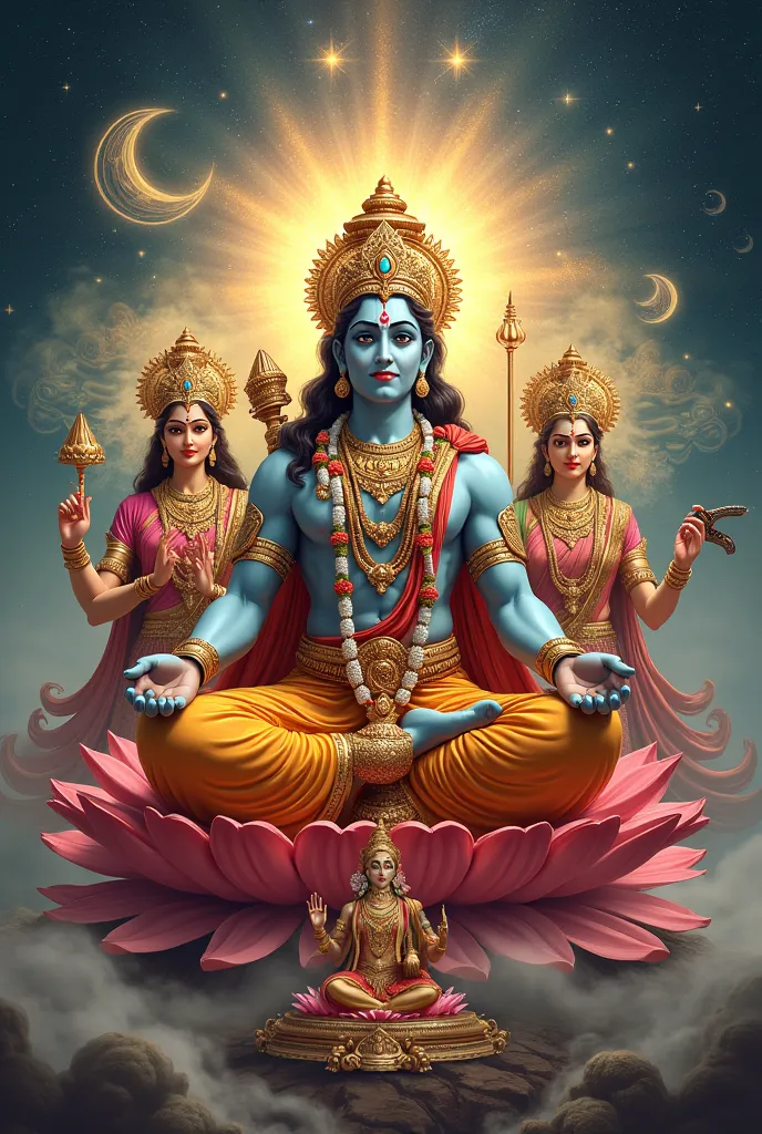 Lord Vishnu laxmi brahma Saraswati 