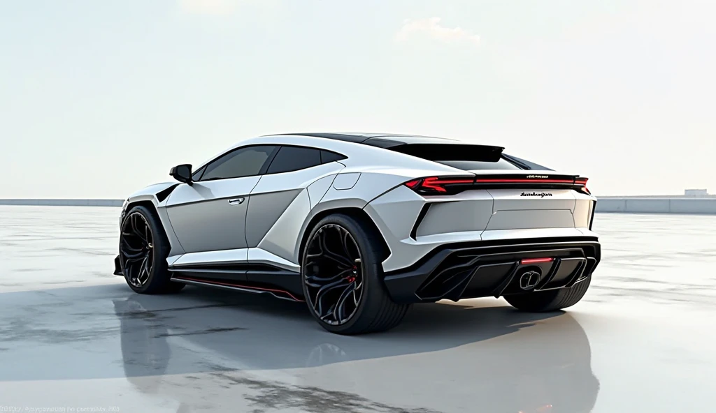 The image depicts the back view of 2025 Lamborghini Urus
 (White) colour