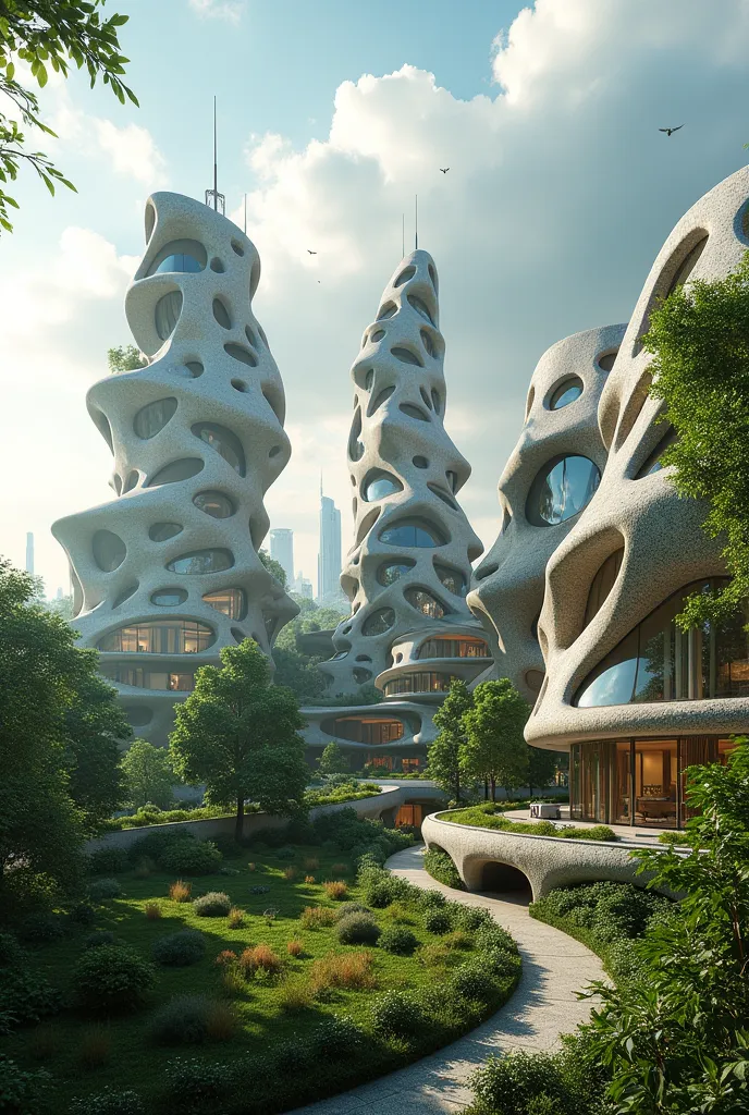 Kishinev , buildings with non-standard forms, integration of nature into the urban environment,  Innovative materials .