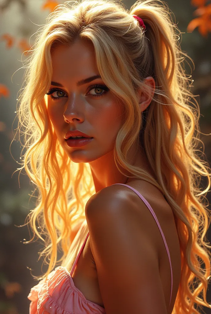 (8k, best quality, masterpiece:1.2),(best quality:1.0), (ultra highres:1.0), pencil colors, Pamela Anderson, shoulder, hair ribbons, by agnes cecile, full body photography, extremely luminous bright design, pastel colors, (ink:1.3), autumn lights

