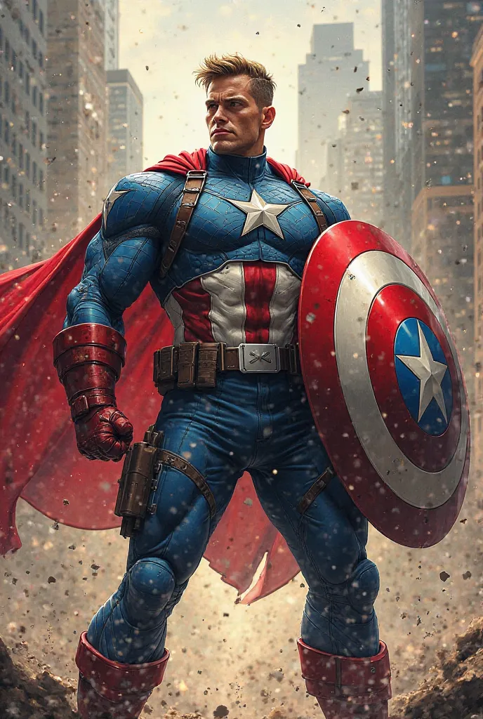 Using his shield and combat skills, he fought to protect America and the world