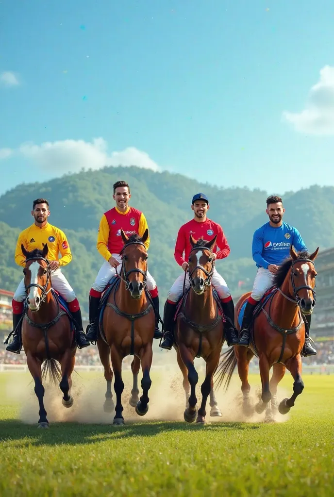 Messi Ronaldo Babar Azam or virat Kohli ki horse riding Mai race krwa do