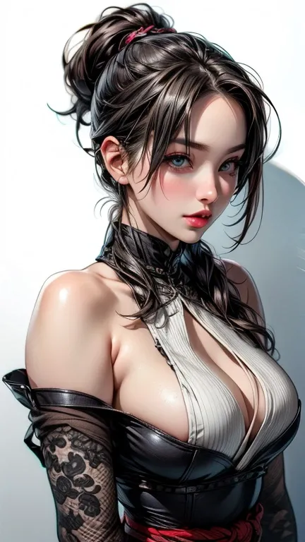 (best quality, ultra-detailed, photorealistic: 1.39), female secret agent, edo period, perfect body, wide hips, femme fatale, perfect illustration, gorgeous eyes, full lips
