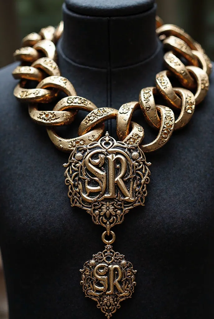 Make a chain influenced by ken carson
With SR written on the neck peice