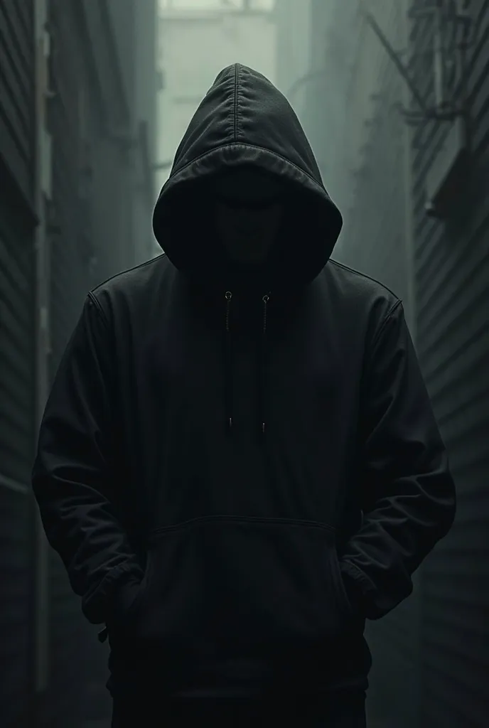 Make me a logo for a rapper with a hoodie, and make him mysterious 