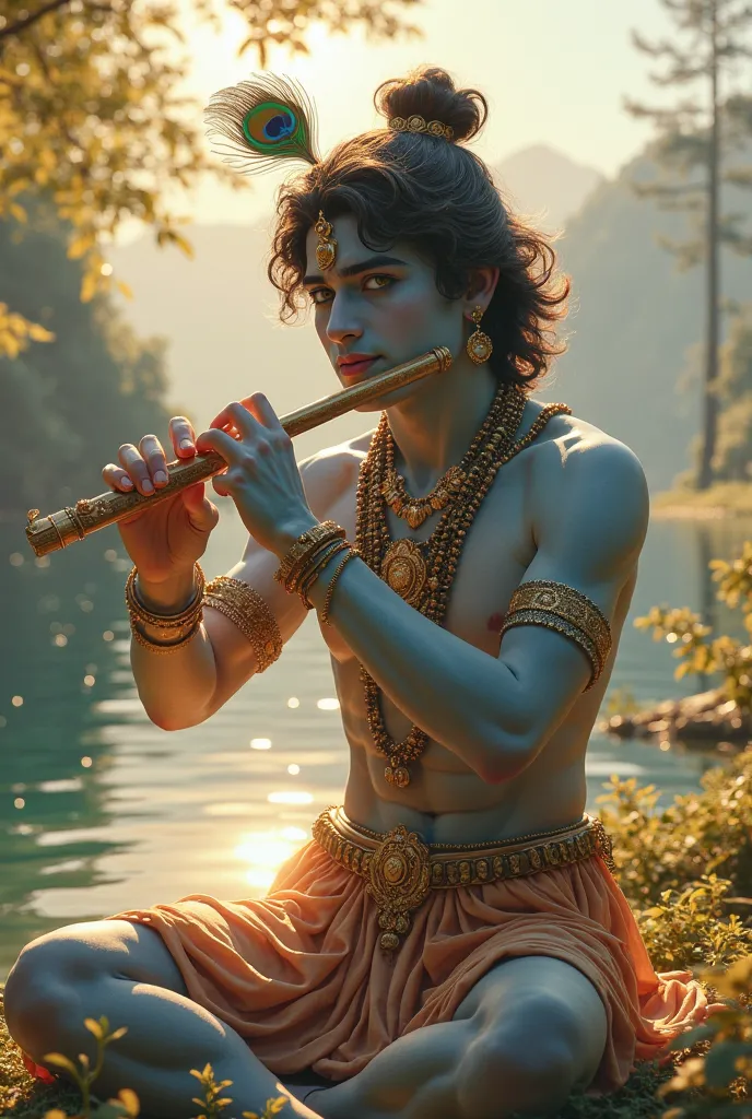 Krishna flute wallpaper 