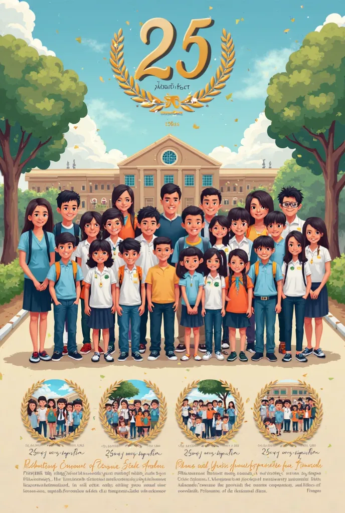 cycles Create a poster commemorating the 25th anniversary of integrated school 1, 2 and 3 Fragoso 