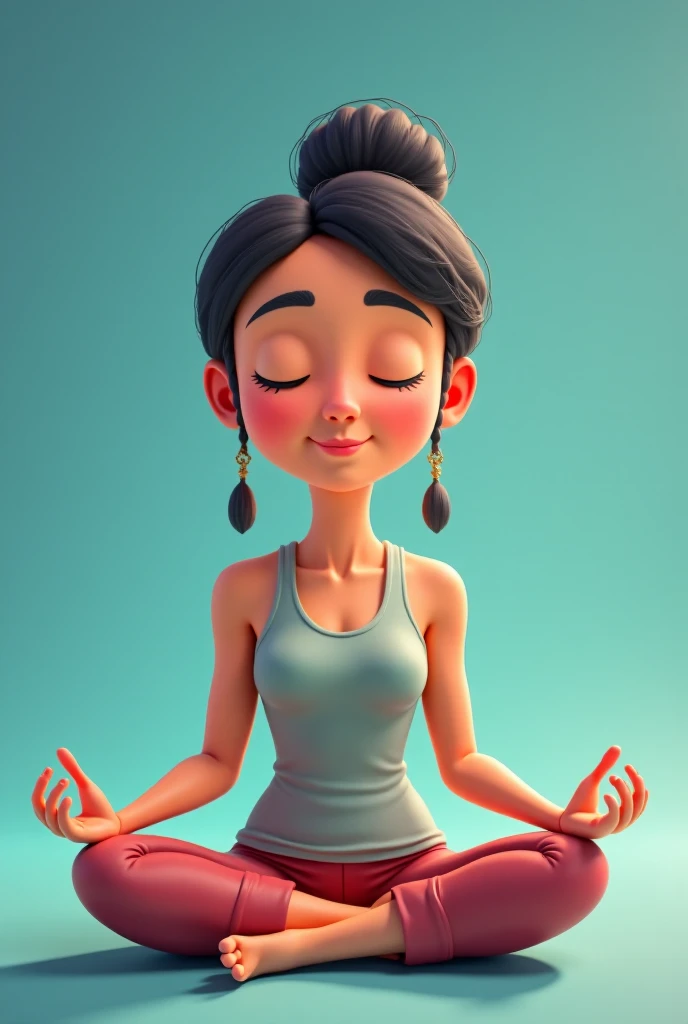 So after knowing that from the doctor, Maya starts by focusing on her nervous system, learning to calm her mind and regulate her stress response. She practices meditation, deep breathing, and yoga to soothe her nervous system. (Animated)