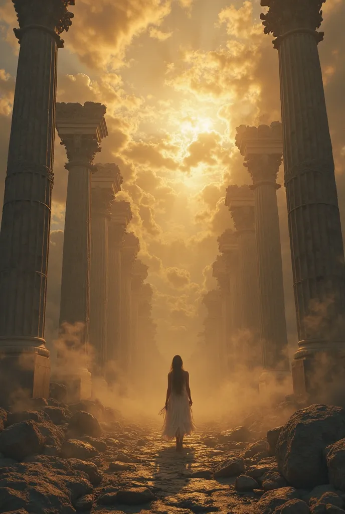 The sky darkens slowly, while golden clouds are mixed with gray shadows. In the center of an ancient ruined Greek temple, Aphrodite, the goddess of love, appear amidst a golden mist, but your countenance does not reflect sweetness - but rather fury and pow...