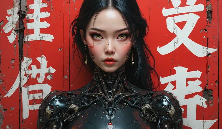 Exquisite 3D model of technological cyborg manga aimme, super soldier and concubine, amazing and iconic, masterpiece, spectacular 3D anime photorealism. score_9, introducing the stunningly gorgeous Yuko, a beautiful Chinese techno cyborg 3D anime human mac...