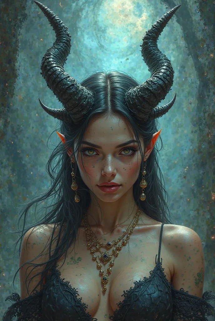 Woman with horns