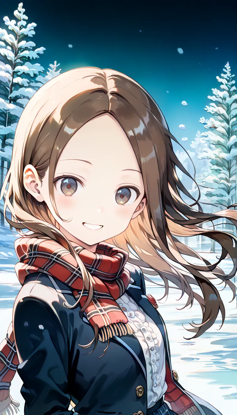  takagi-san、(( top quality )),(ultra high definition),( Very Detailed ),(  detailed description ),((  best CG  )),( Best Artwork ),  ultra-precise art, Amazing Painting Art,( Exquisite Art:1.5),  Japanese high school girl ,  white blouse, vermilion blazer,...