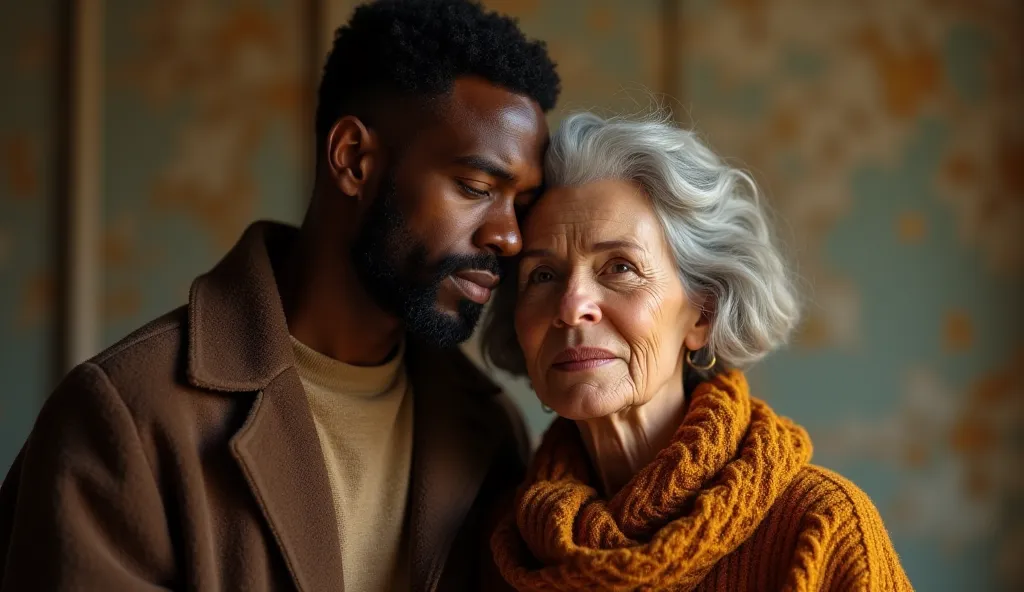 Black man and white woman friends 8k