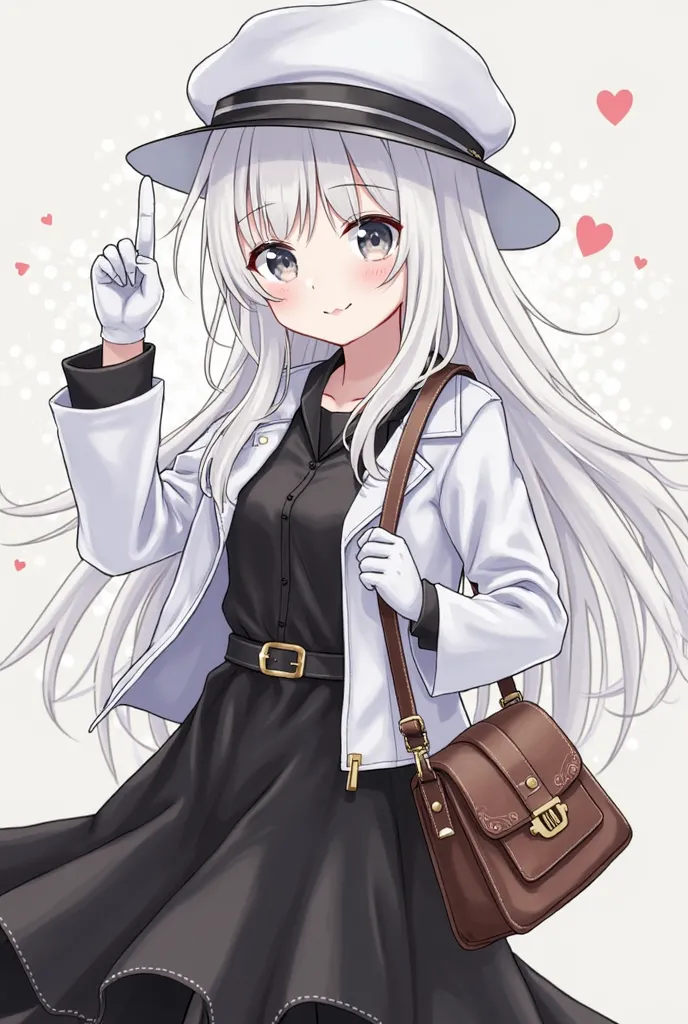 걸작, best quality, amazing quality,  very aesthetic , High Resolution, recent, very detailed, Realism, ( medium shot ), A girl, gentle smile, Fantasy theme,  fan art , ridiculous, long hair. white hair. white gloves. Excellent image quality .  cute smile. F...