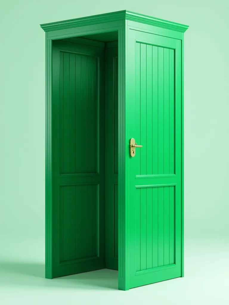 Green voting booth, 8k, very realistic