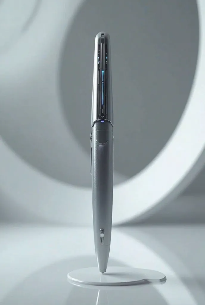 futuristic pen with detailed parts