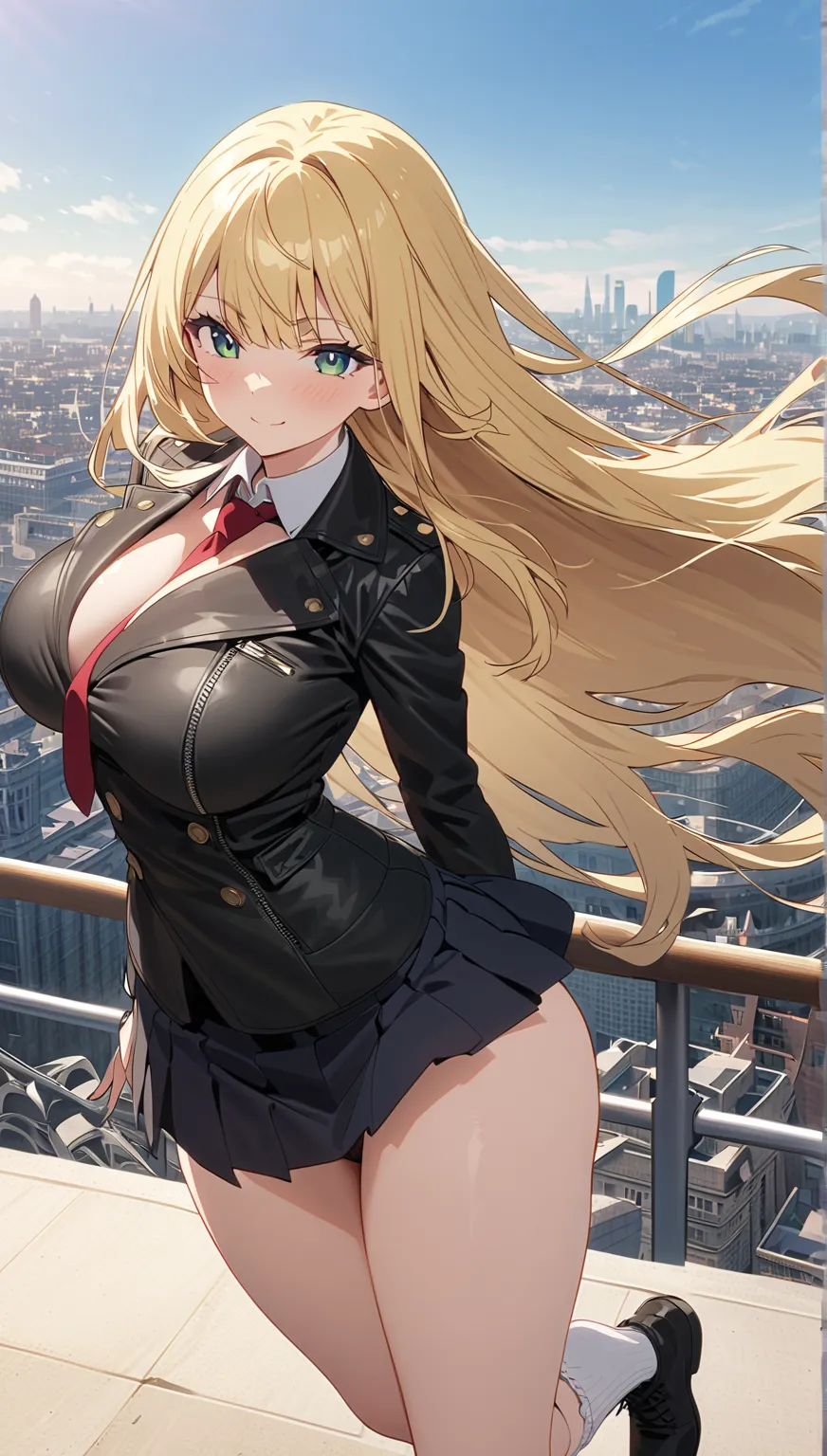 (masterpiece, top quality:1.5), (nsfw:1.2),   handsome face  , reliable leader     , chairman, kind expression, beautiful girl:1.2, alone:1.3, ( blonde hair:1.2), (long hair:1.2),       straight hair      , ( :1.2),  hime_cut, long hair, Big Breasts, thick...