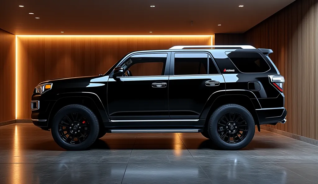 2025 (2025 Toyota 4Runner Limited 41 Royale is BACK) black shiny full side view in showroom