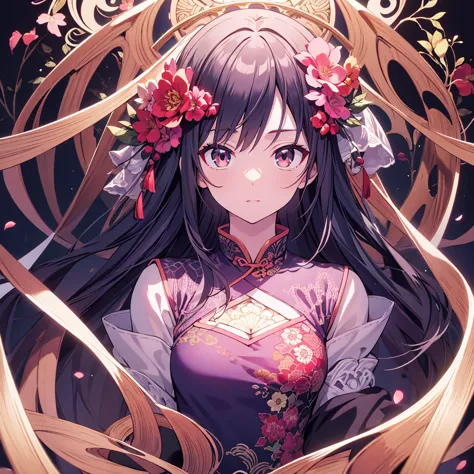 Official Art,  wallpaper, very well detailed, (((very well detailedな目と顔))),  shut up ., masterpiece, top quality, REALISTIC PORTRAITS, (ZenTangle, Mandala, Tangle, EnTangle), Complicated clothes, very well detailed, dynamic angle, Most Beautiful Form of Ch...