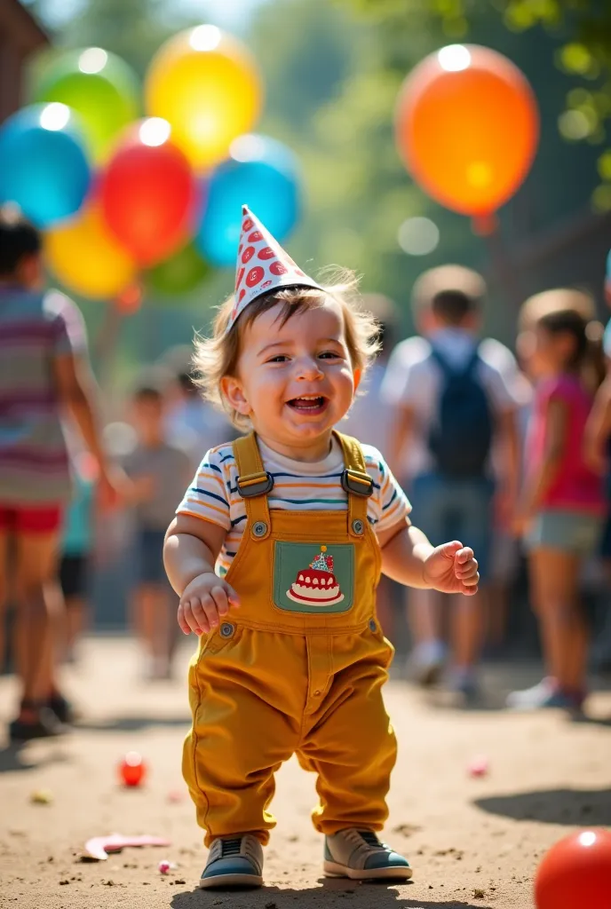 Using the baby in the photo at a zoo celebrating his birthday 