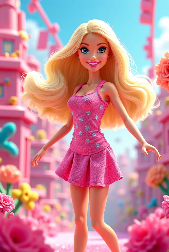 Barbie cover for animated notebook with cute background