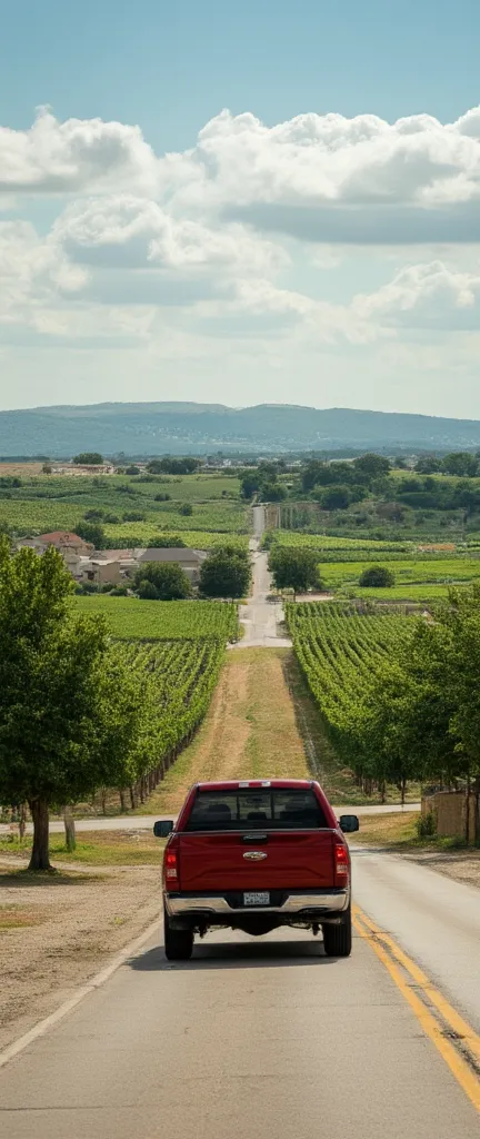 High Res Images、Fort Worth, Texas、 Country-like Streetscape、Home and Daily Life、Imagine Detailed Cityscapes、Running with a red pickup、You can view the hilly vineyard area from the、You can see the hill vineyards from the cityscape。