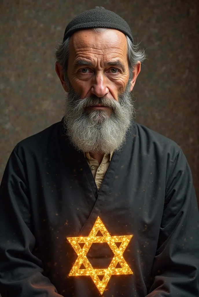 A Jewish guy with the Star of David. yellow

