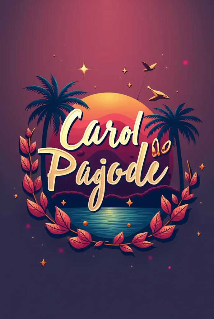 logo for Pagode da Carol group, colors purple and pink harmonious shape high quality, must not contain random words, It must contain the name of the group in Portuguese, detailed setting,  Expression, Actions, 5 details, 4K,8k,High resolution,masterpiece,u...