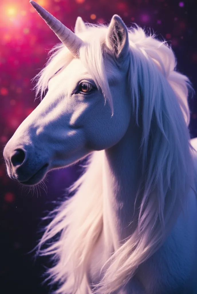 (best quality, 128k,highres,masterpiece:1.2),ultra-detailed,(realistic,photorealistic,photo-realistic:1.37), ((masterpiece)) ((photography)) ((Highest quality)) close-up portrait of a majestic unicorn, ultra-realistic details, soft white fur with subtle ir...