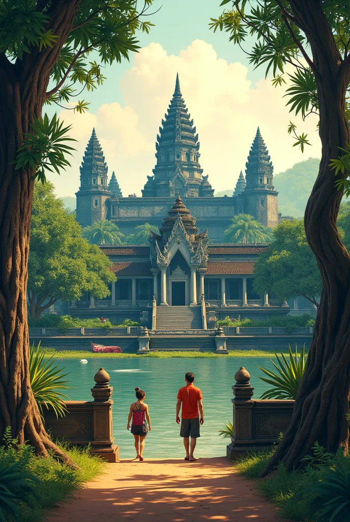 Create a postcard destination (Cambodia)