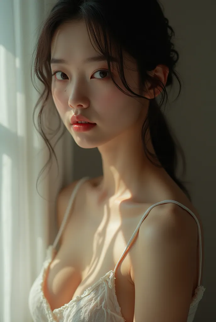 ((best quality)), ((masterpiece)), (detailed), a japanese girl sensual body, height of 1,60, having sex, with extremely small clothes 



