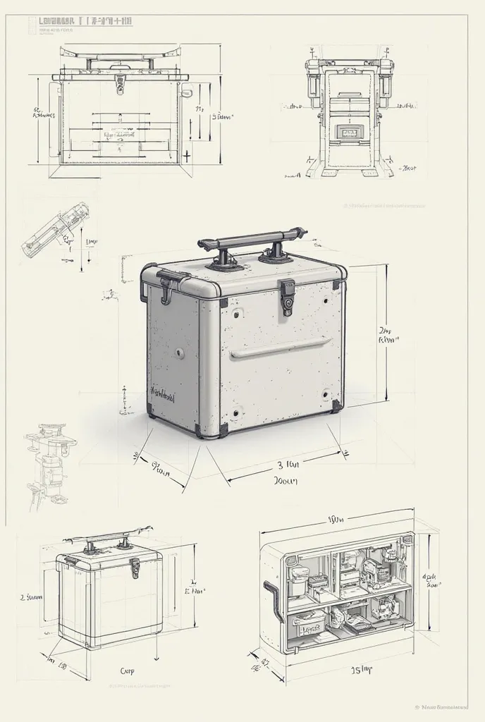 just small tool box and made a blueprint of it with dimensions 