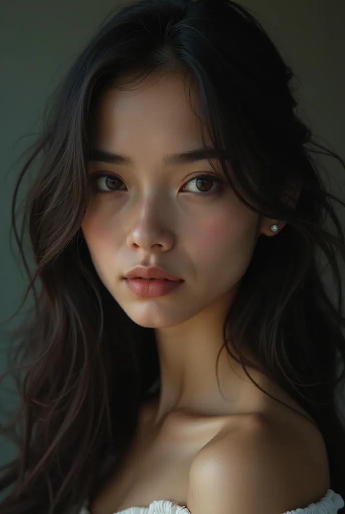 BLACK LONG HAIR EYES MELON FACE WITHOUT MAKEUP GRADE APPROX. 18～20