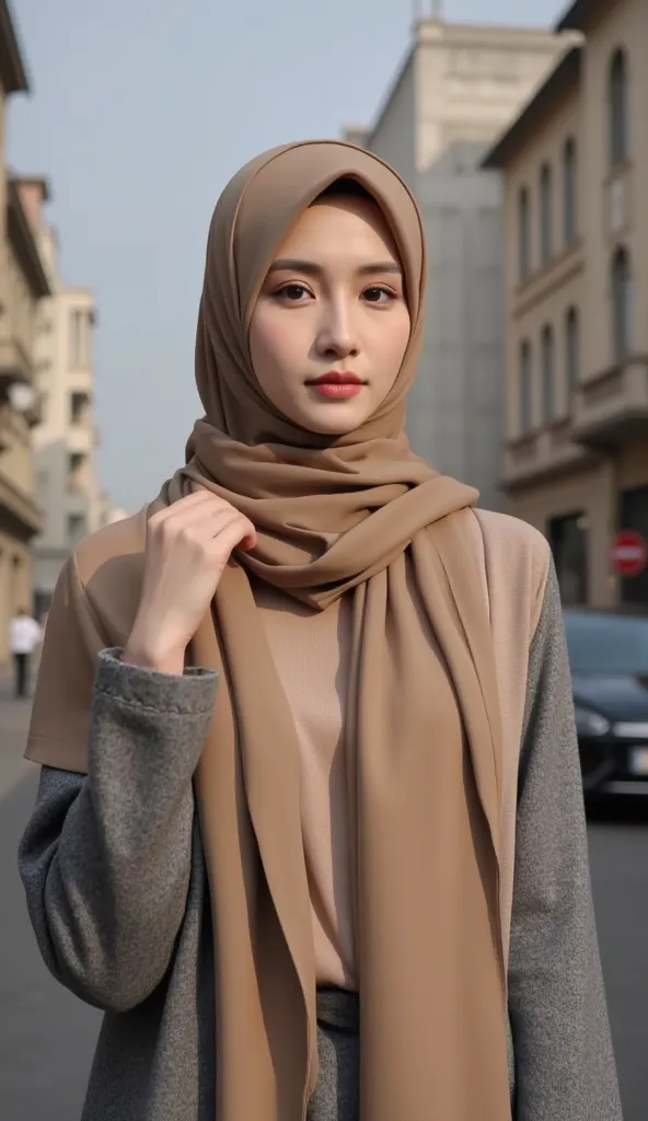 Wearing women's hijab clothes