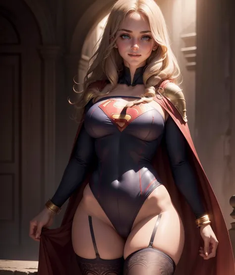 supergirl, STANDING UP, giant tits, UNIFORM WITH CAPE, Krypton, (super realistic), (illustration), (High resolution), (8k), (Extremely detailed), (melhor illustration), (Beautiful and detailed eyes), (best quality), (Super detailed), (masterpiece), ( wallp...