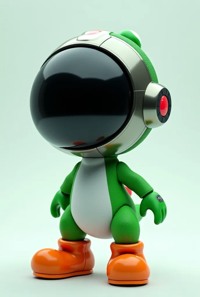 Yoshi with helmet by black visor