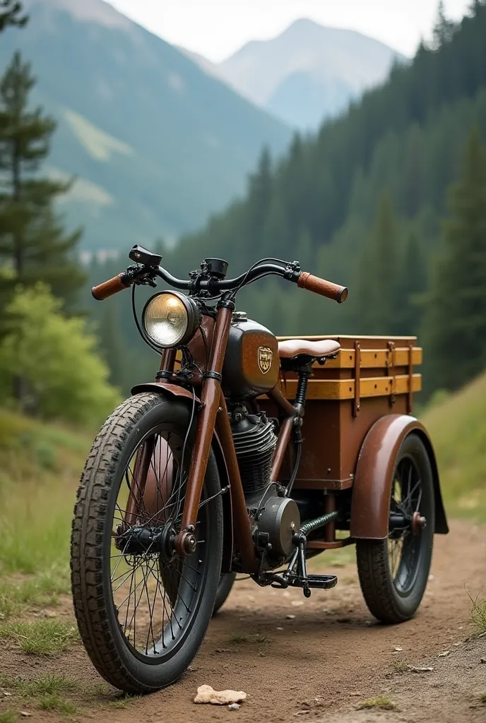 2025 Vintage-Style Pedal Camping Tricycle. Classic 
FRONT VIEW