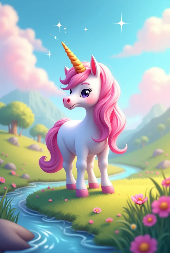 Unicorn cartoon style 