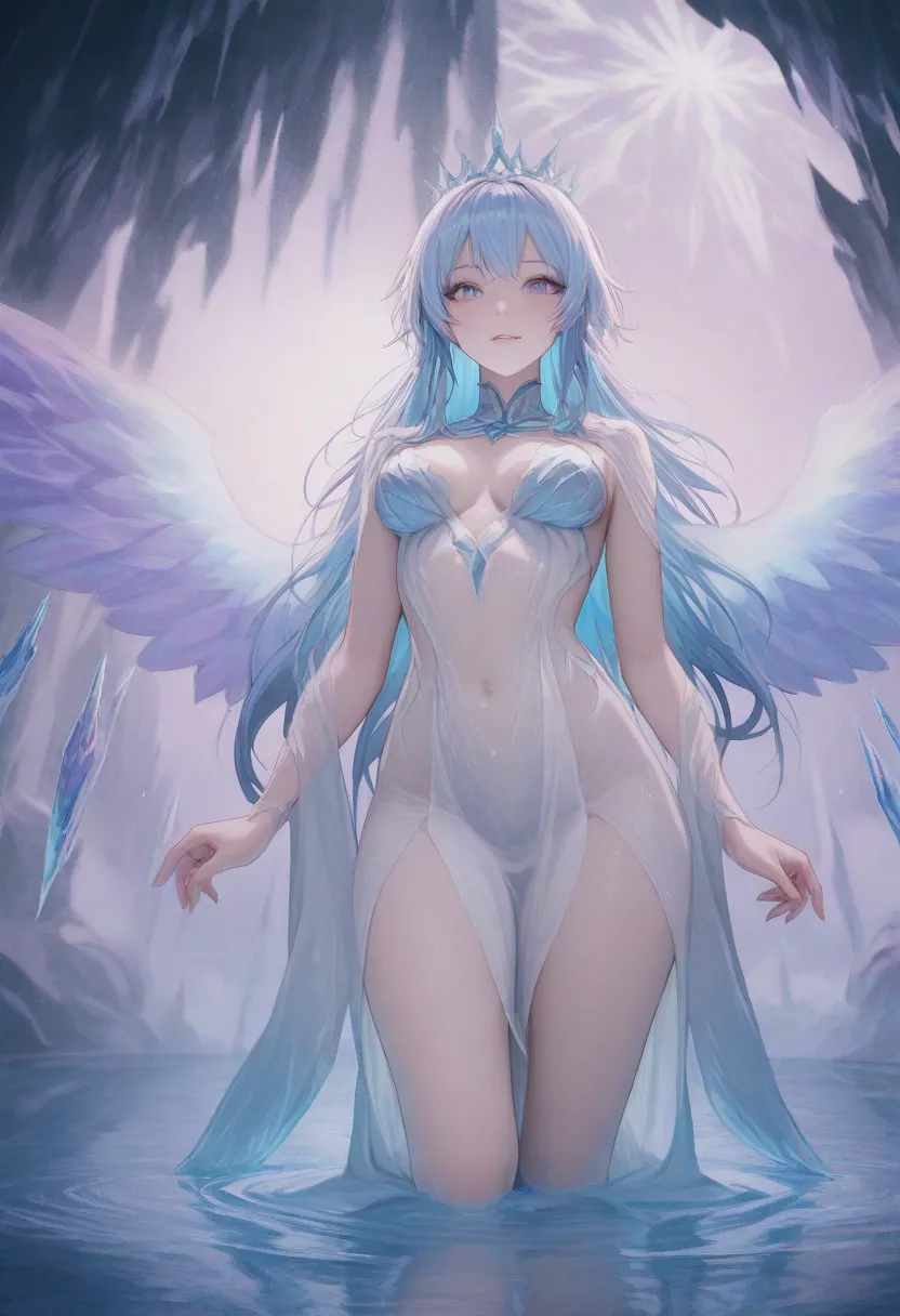 Queen of Eternal Ice
The frozen abyss breathes, and from it emerges a woman. Her form, already a testament to icy beauty, transcends mortality. Ice and flesh merge seamlessly; her curvaceous body, now wrapped in translucent, ever-changing crystal, reflects...