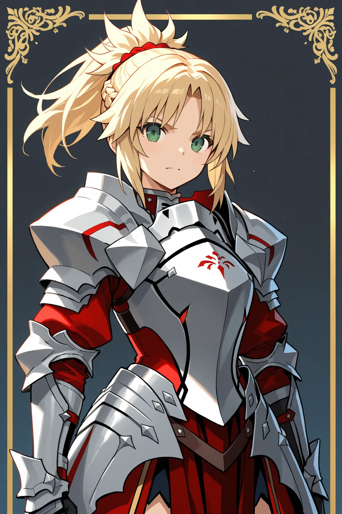 mordred (fate) armor in a dugeon wallpaper 