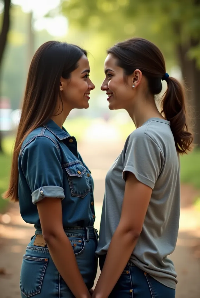 this is first time sight in my favorite person, that day i am sitting char, and my dress is blue and white blouse and blue denim and my favorite person standup in my front he dress is gray t-shart and blue short denim, me and he both looking into each othe...